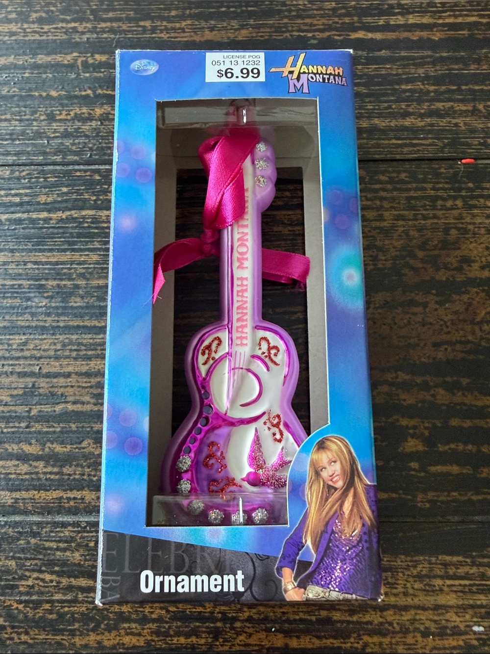 Hannah Montana Disney Ornament- Pink Guitar Ornament
